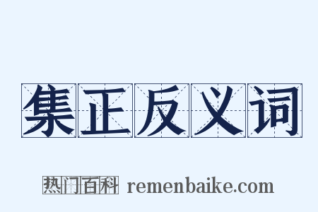 集正反义词是什么意思的图片